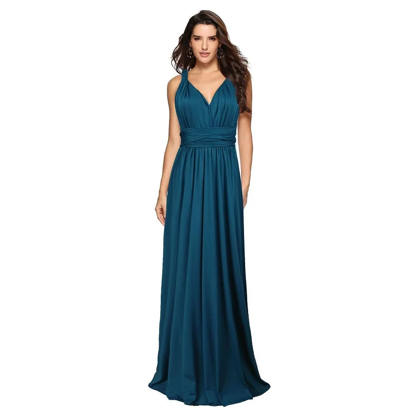 Women's Convertible Infinity Maxi Dress - Multi-Color Wrap