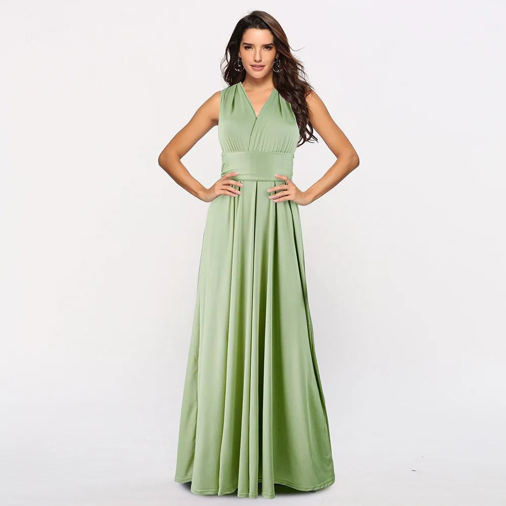 Women's Convertible Infinity Maxi Dress - Multi-Color Wrap