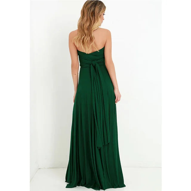 Women's Convertible Infinity Maxi Dress - Multi-Color Wrap