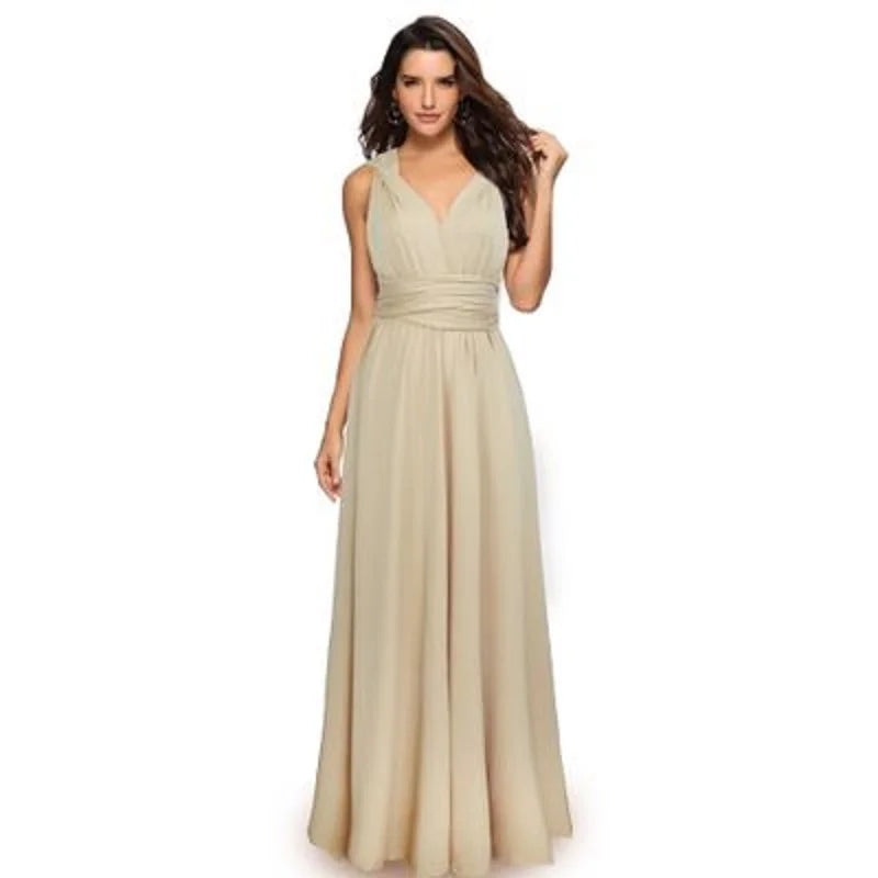 Women's Convertible Infinity Maxi Dress - Multi-Color Wrap