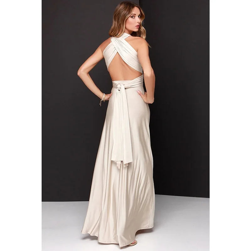 Women's Convertible Infinity Maxi Dress - Multi-Color Wrap