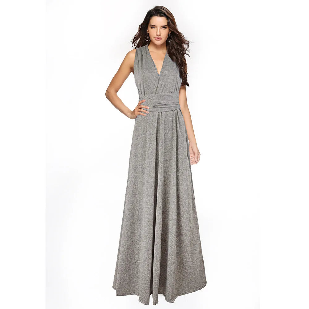 Women's Convertible Infinity Maxi Dress - Multi-Color Wrap