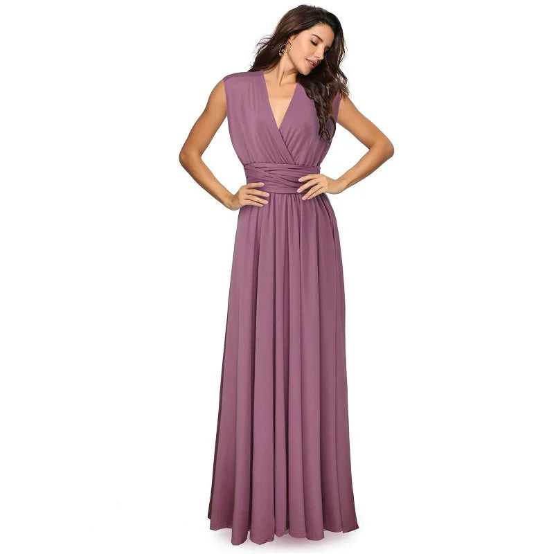 Women's Convertible Infinity Maxi Dress - Multi-Color Wrap
