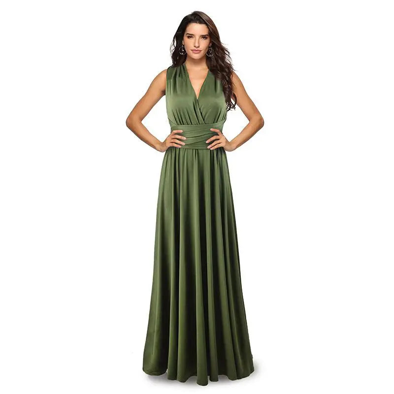 Women's Convertible Infinity Maxi Dress - Multi-Color Wrap
