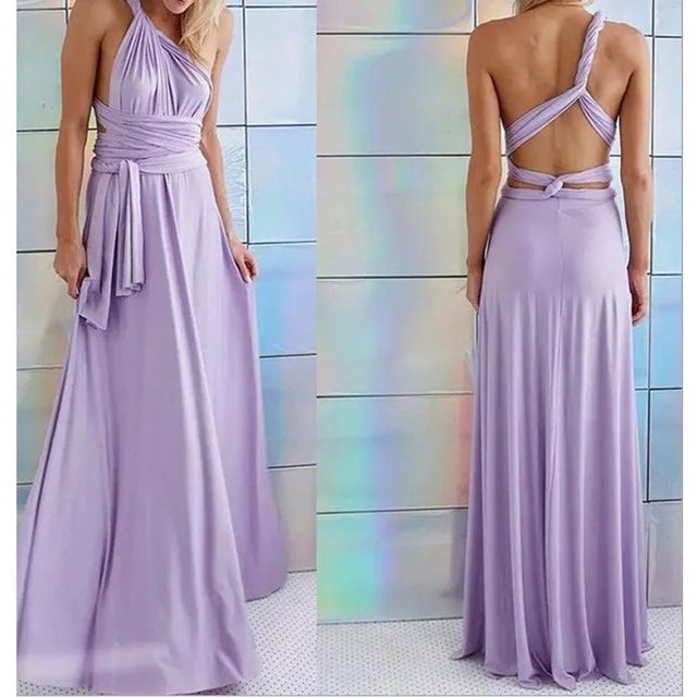 Women's Convertible Infinity Maxi Dress - Multi-Color Wrap