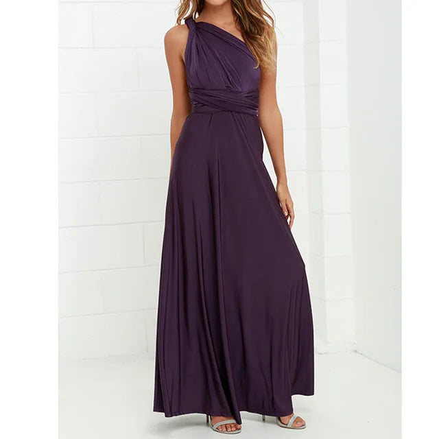 Women's Convertible Infinity Maxi Dress - Multi-Color Wrap