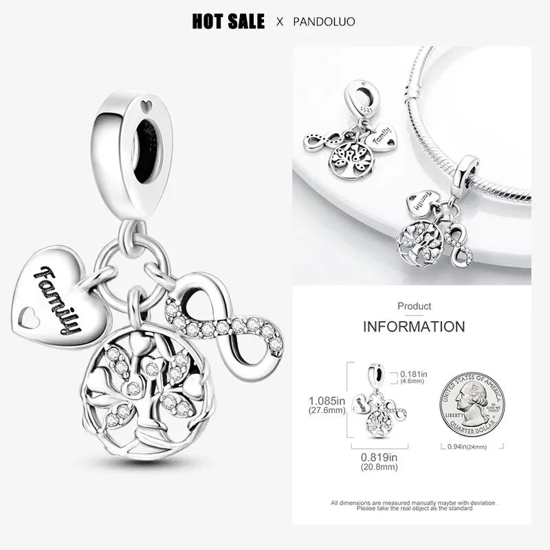 New 925 Sterling Silver Charm Beads for Pandach Bracelets