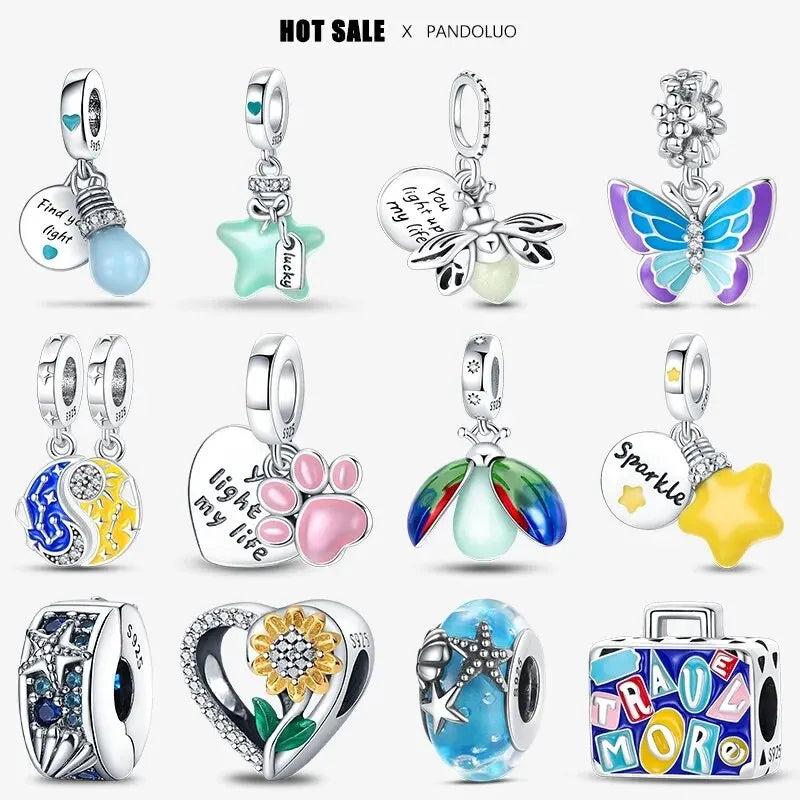 New 925 Sterling Silver Charm Beads for Pandach Bracelets