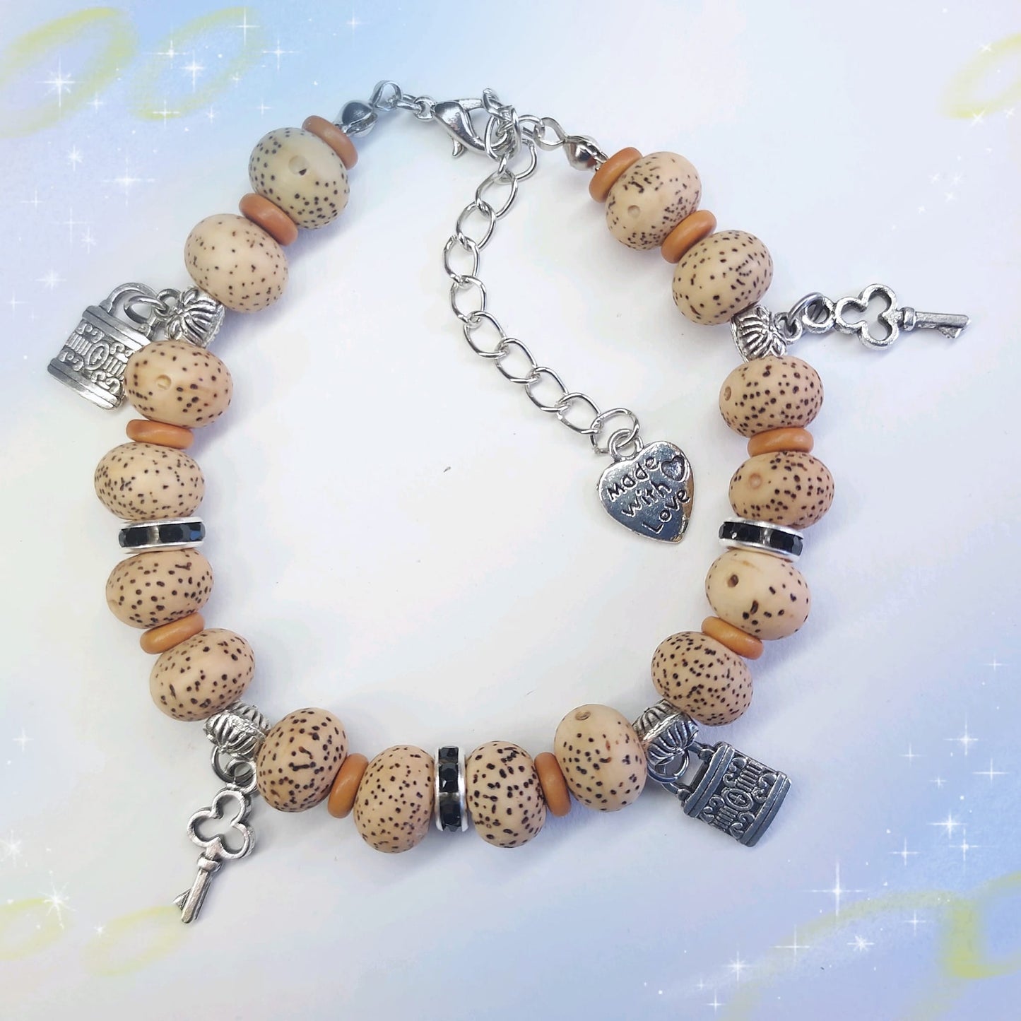 Natural Stars and Moon Bodhi Bracelet