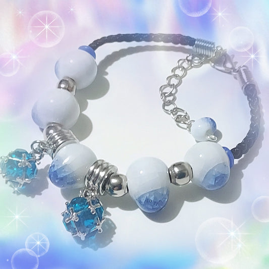 Crackle Glaze Procelain Beads Bracelet