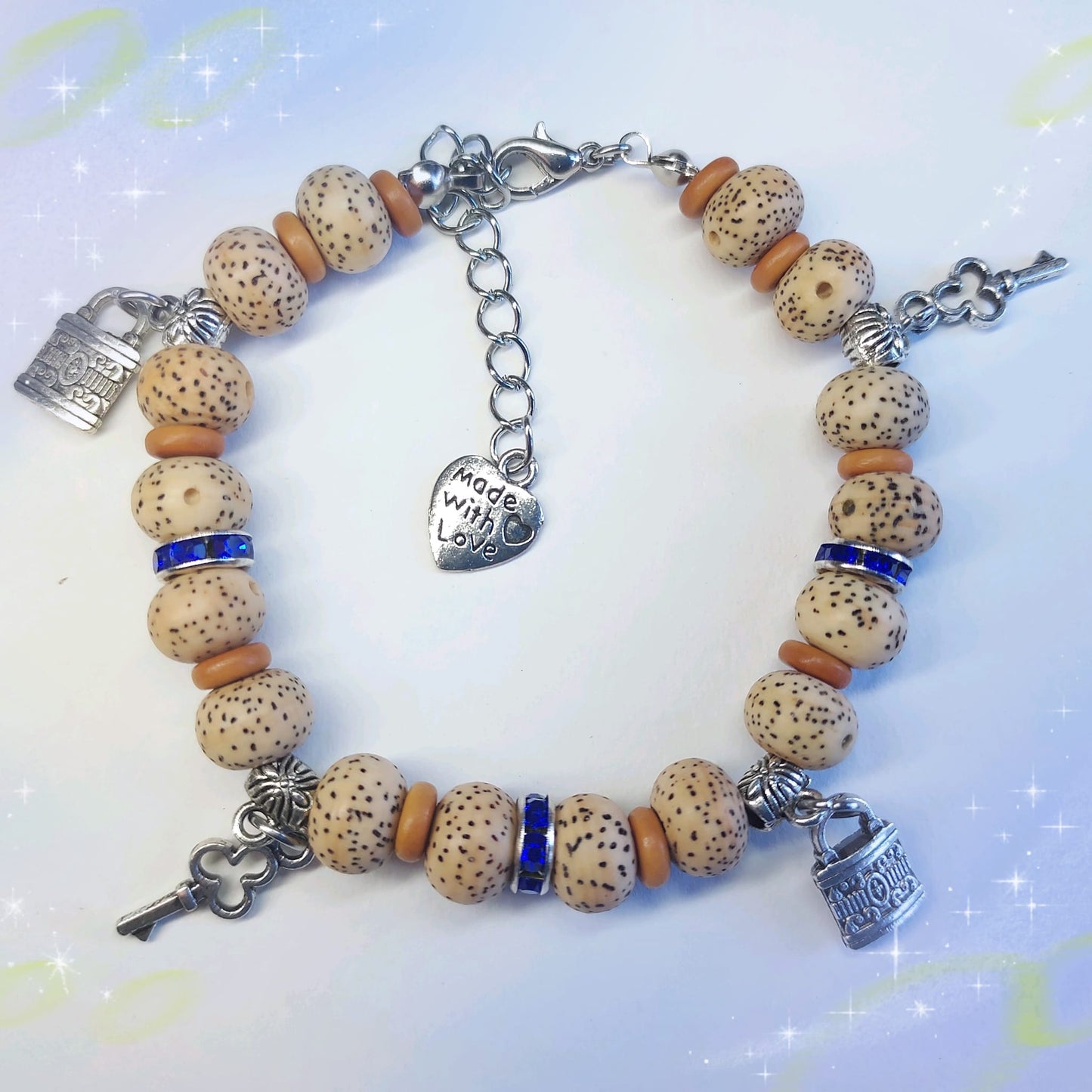 Natural Stars and Moon Bodhi Bracelet