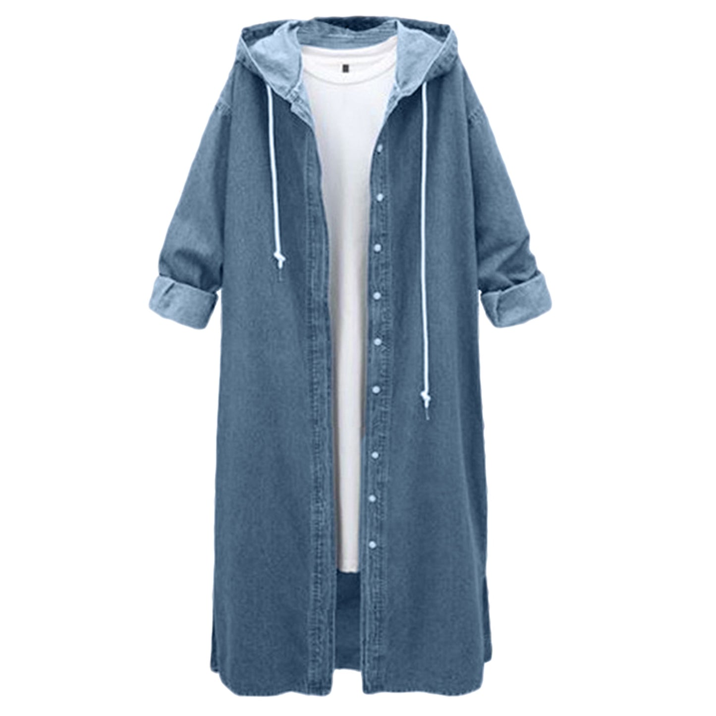 Hooded Outwear Denim Coat for Women