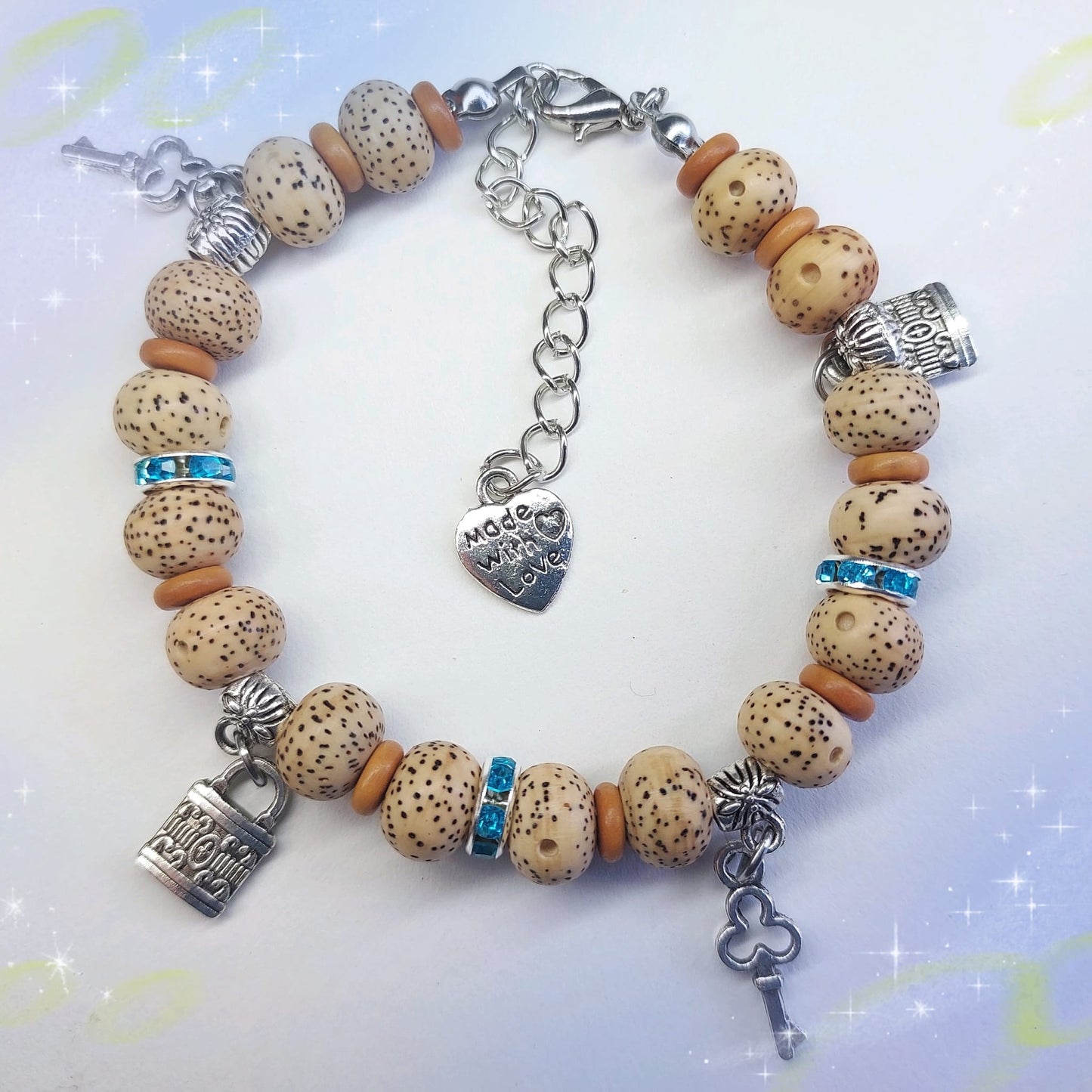 Natural Stars and Moon Bodhi Bracelet