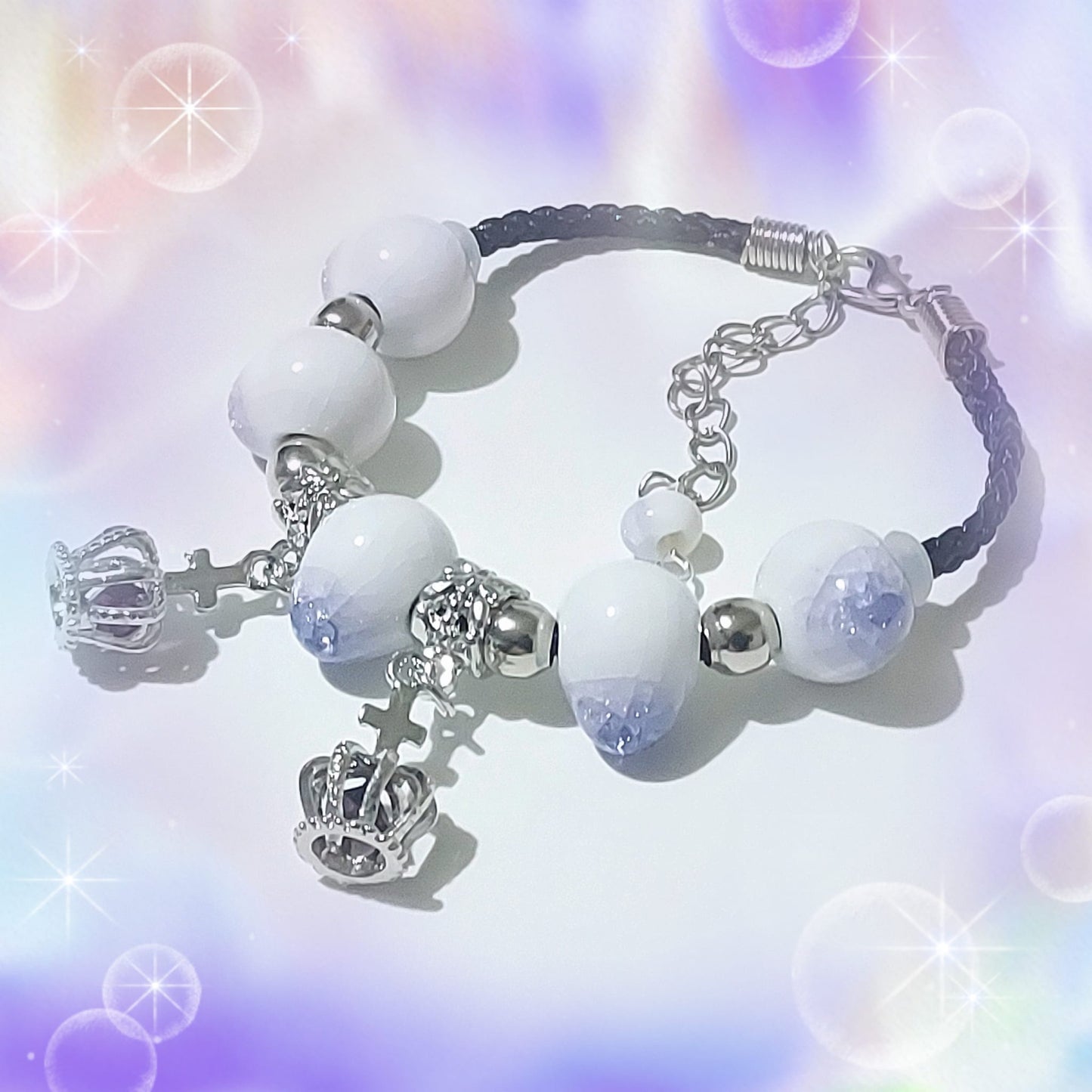 Crackle Glaze Procelain Beads Bracelet