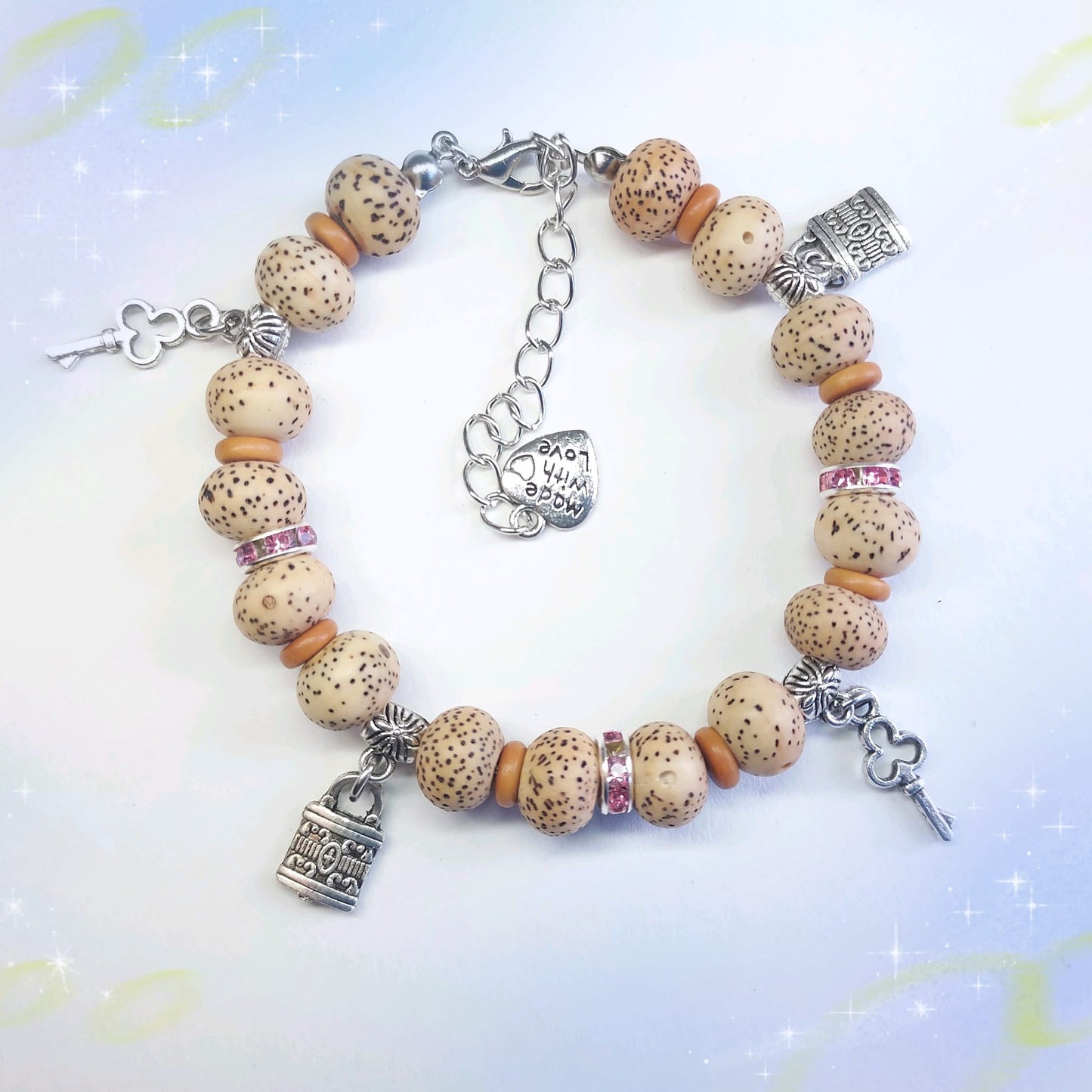 Natural Stars and Moon Bodhi Bracelet