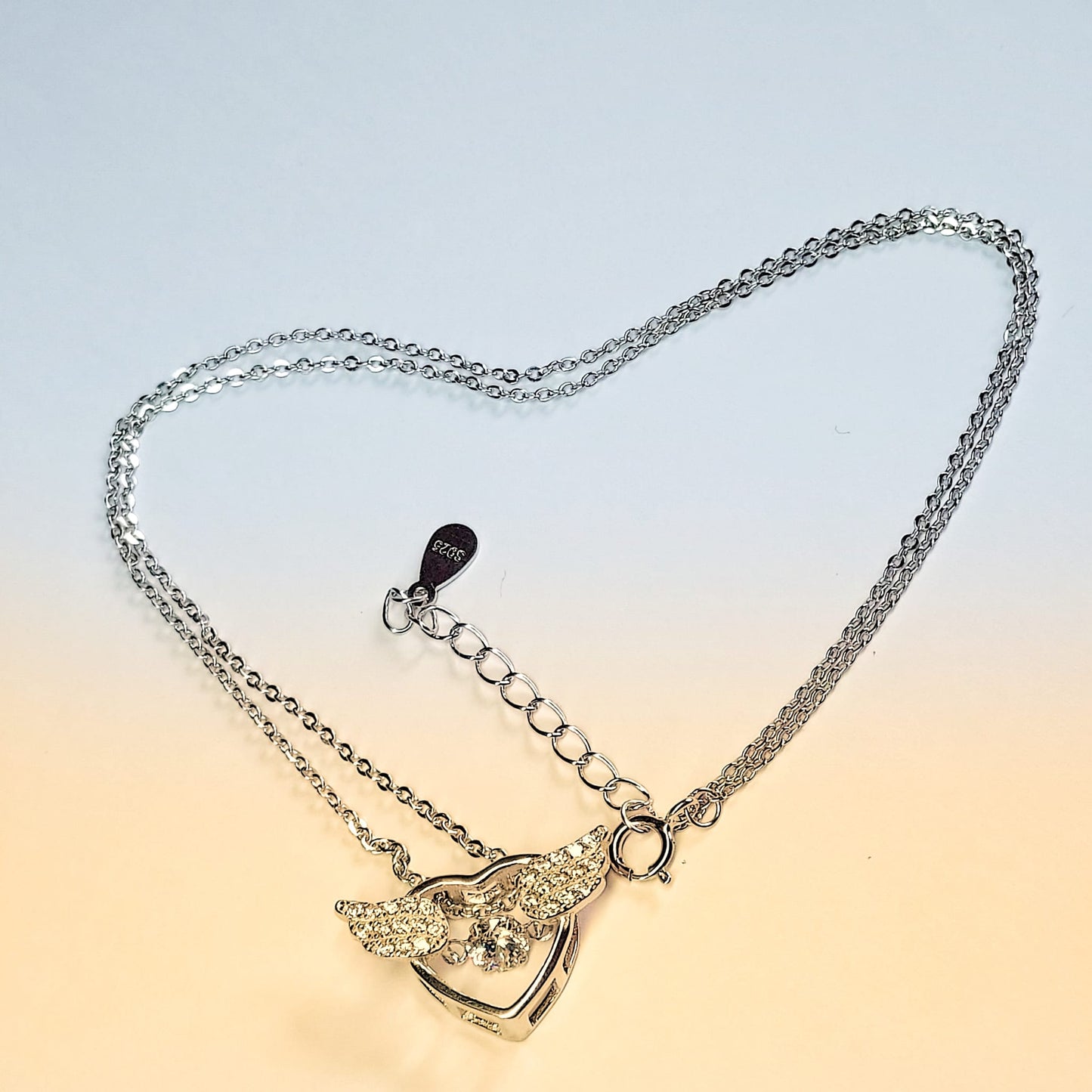 Flying Heart Swing Pendant Necklace