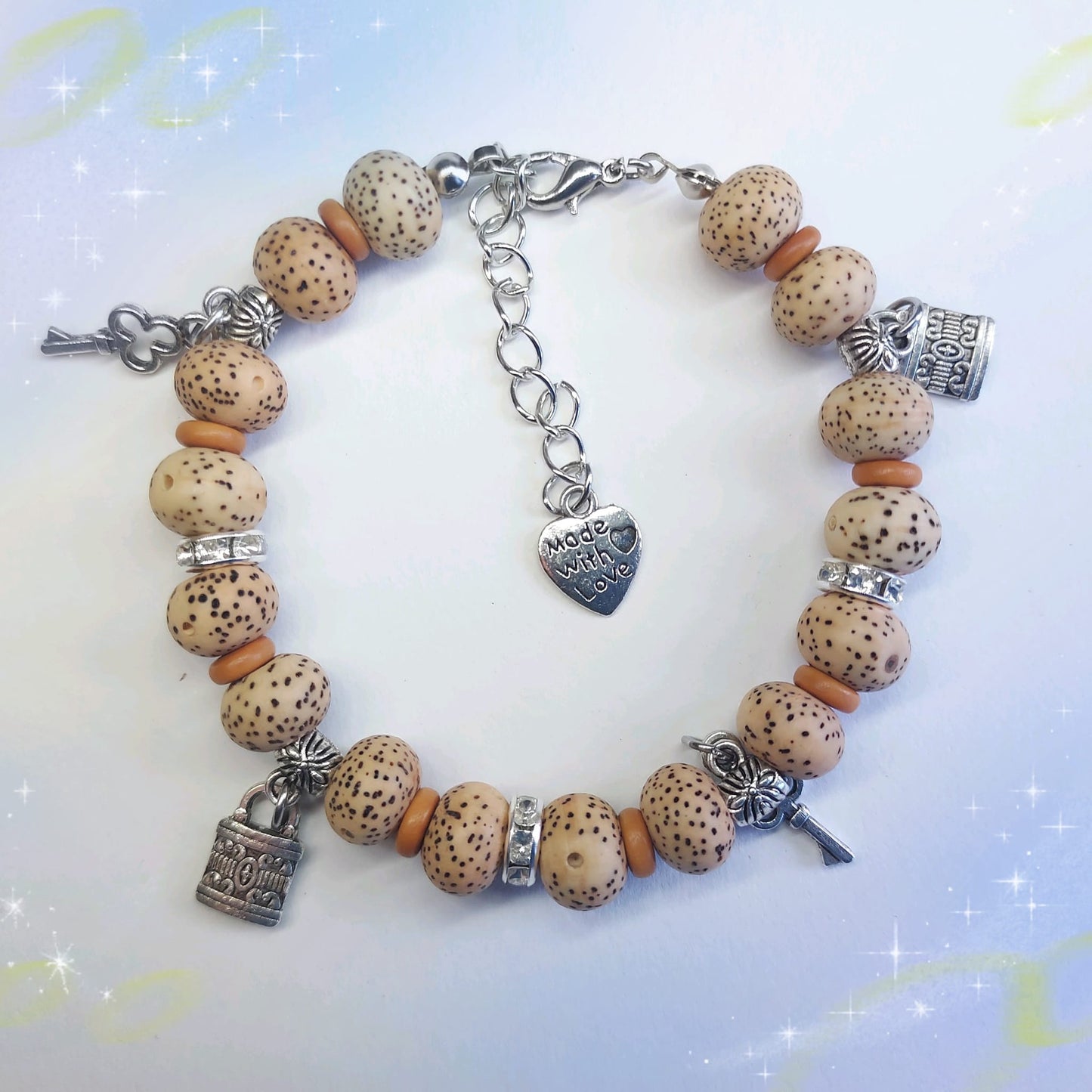 Natural Stars and Moon Bodhi Bracelet