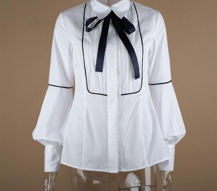 Office Ladies Bow Tie Blouse