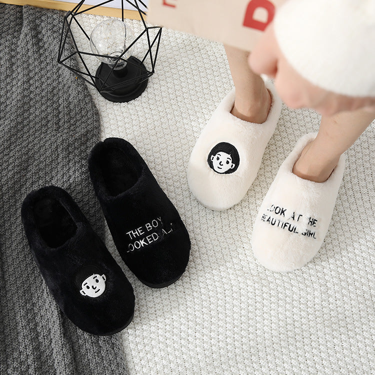 Home Funny Thermal Cotton Slippers