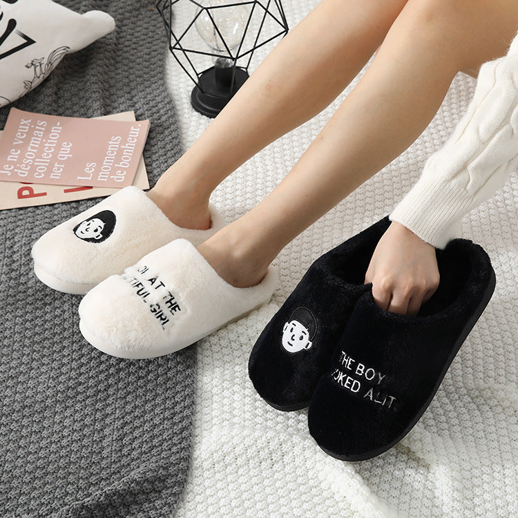 Home Funny Thermal Cotton Slippers