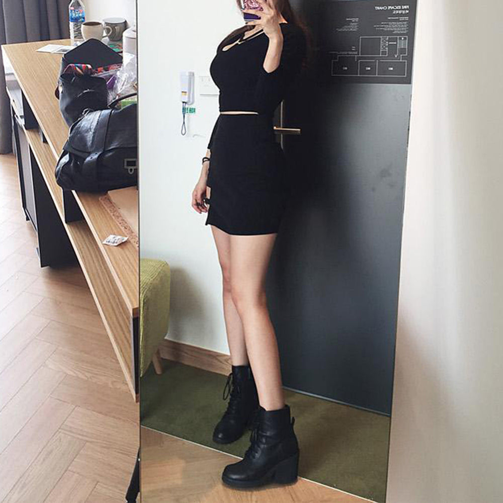 🔥HOT SALE Korean Style Black Hip Skirts