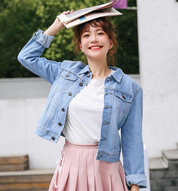 Ladies Long Sleeve Denim Jacket