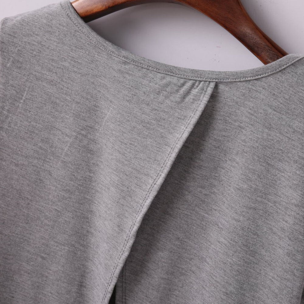 Soft Back Slit Pullover Tee