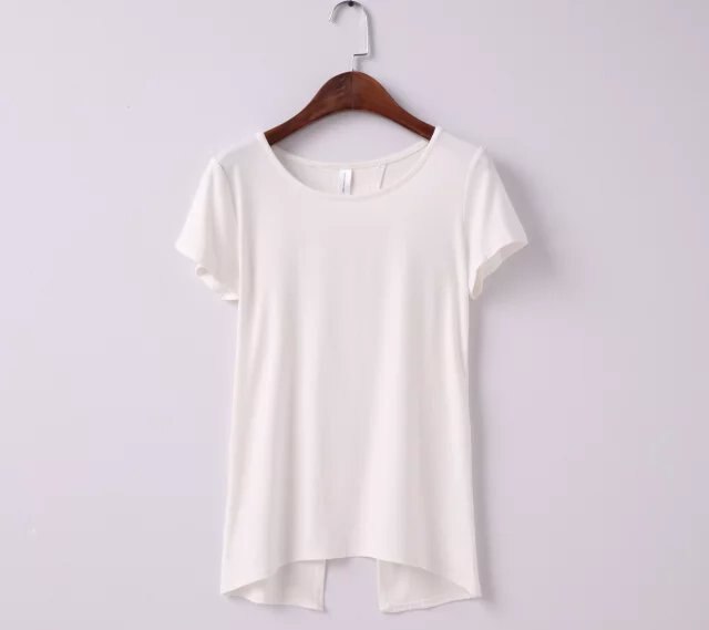 Soft Back Slit Pullover Tee