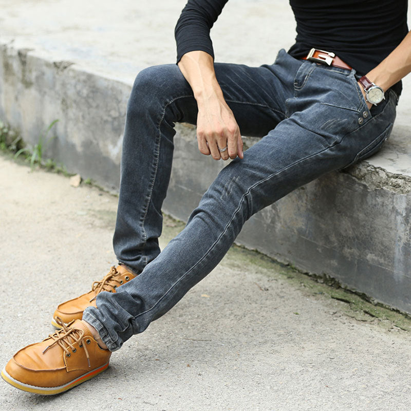 Scratched Slim Fit Jeans