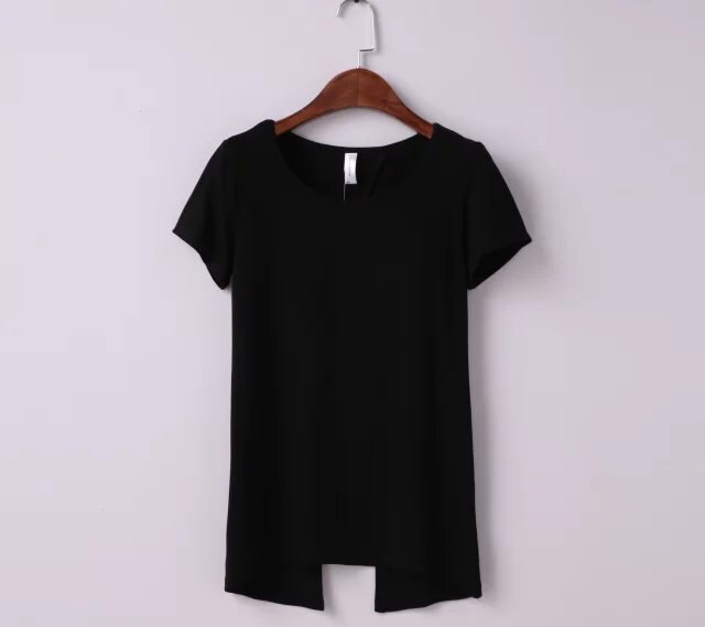 Soft Back Slit Pullover Tee