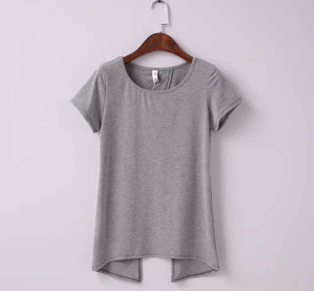 Soft Back Slit Pullover Tee