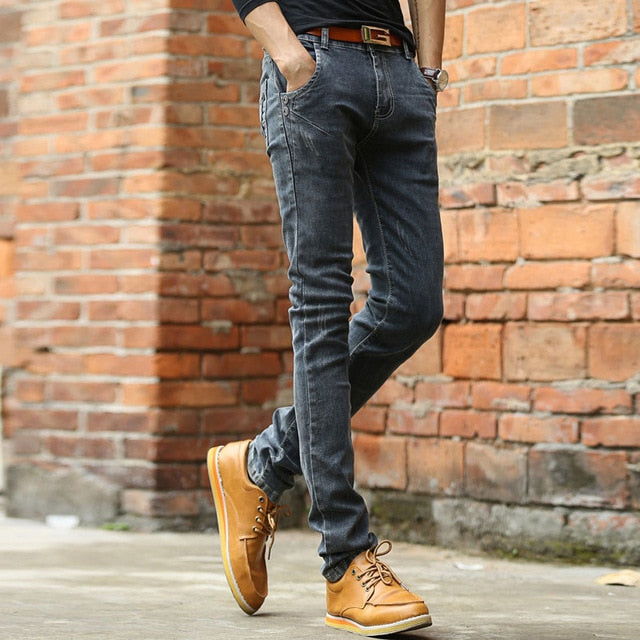 Scratched Slim Fit Jeans