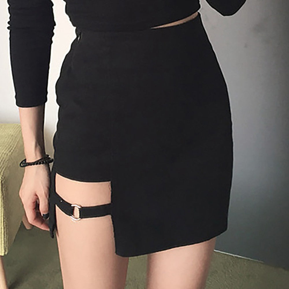 🔥HOT SALE Korean Style Black Hip Skirts