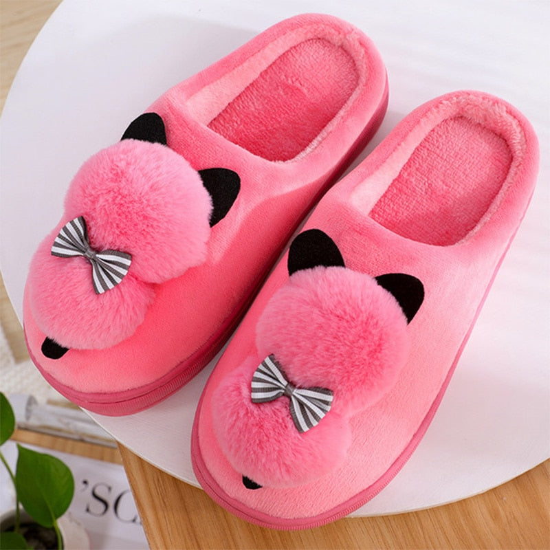 Winter Cute Cartoon Cat Slippers