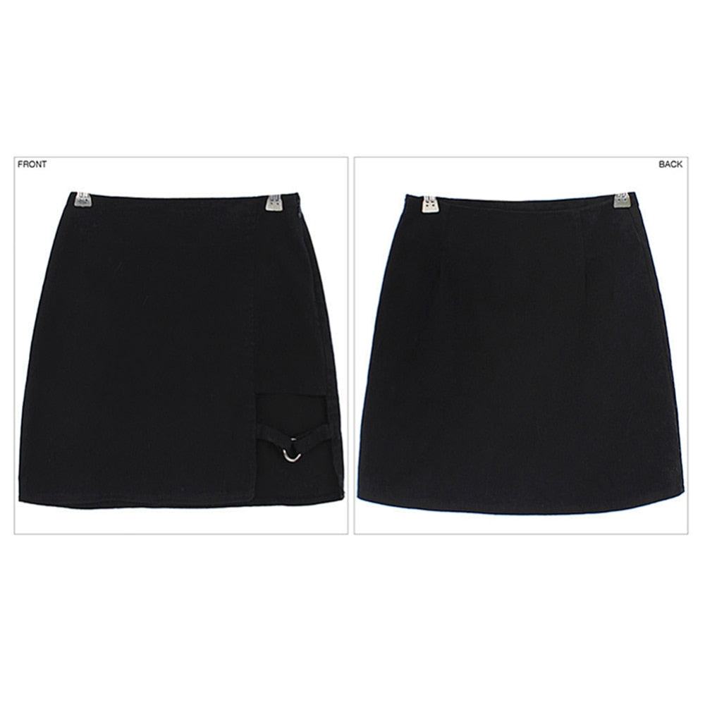 🔥HOT SALE Korean Style Black Hip Skirts