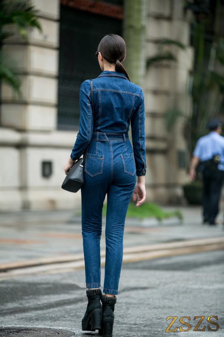 Female Denim Jumpsuit