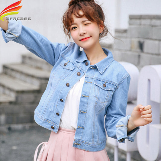 Ladies Long Sleeve Denim Jacket