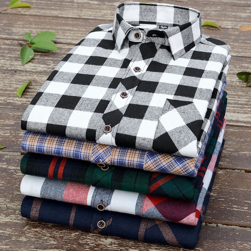 Smart Casual Men's Flannel Plaid Shirt