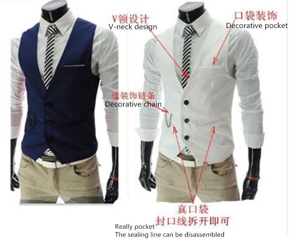 Slim Fit Male Vests