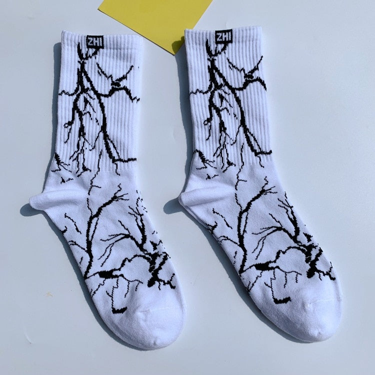 Korean Hip Hop Style Skateboard Long Socks