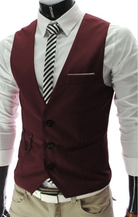 Slim Fit Male Vests