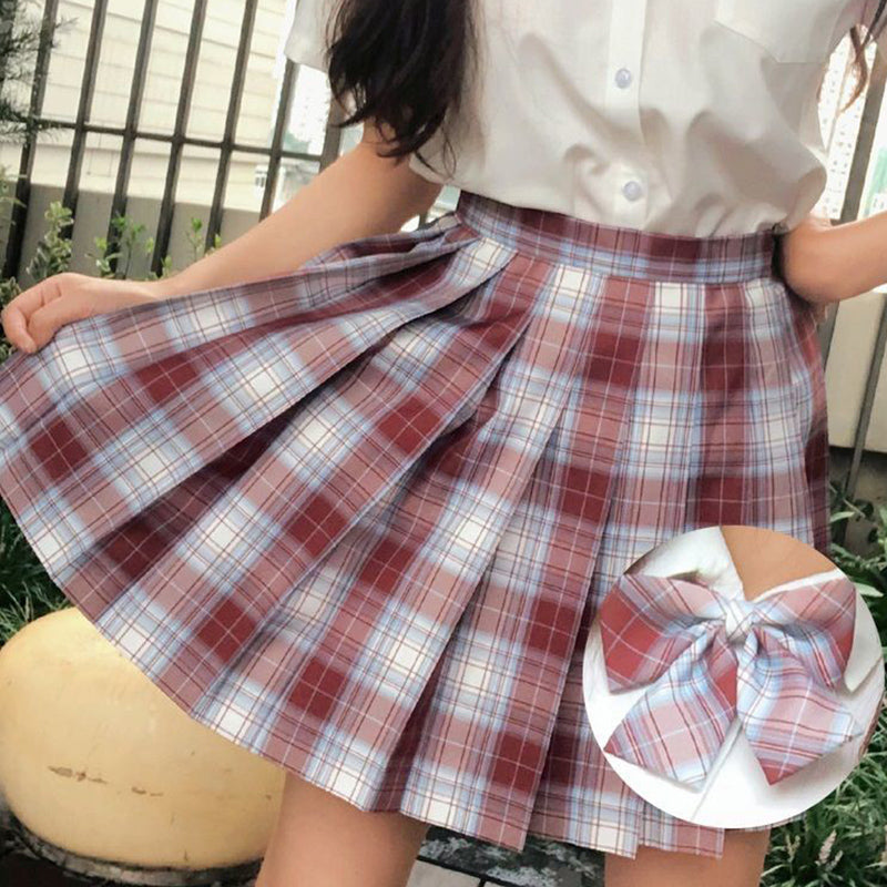 Preppy Girls Dance Mini Skirt Cute + Bow-knot