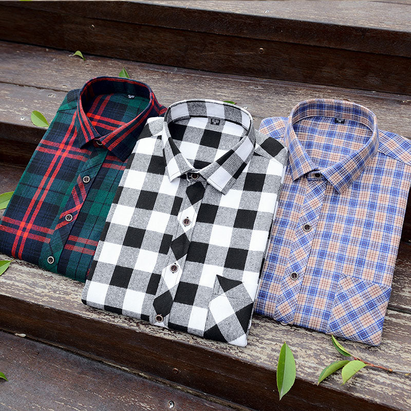 Smart Casual Men's Flannel Plaid Shirt