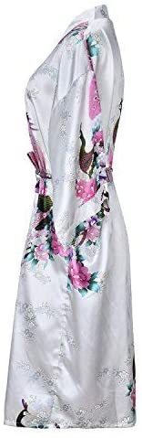 Silk Satin Floral Bathrobe Dressing