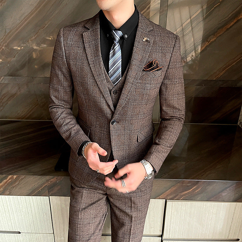 Men Professional Business 3-piece Suit