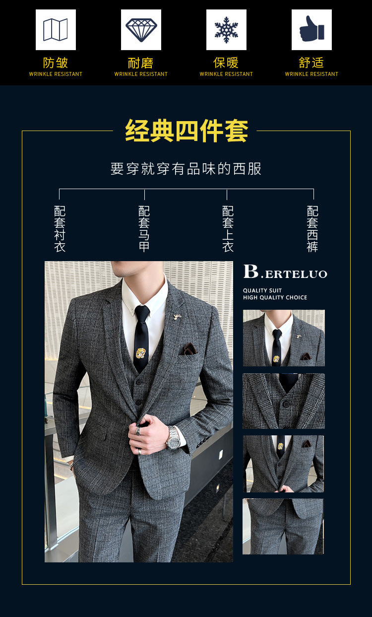 Men Professional Business 3-piece Suit