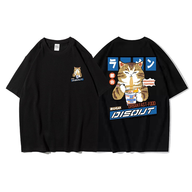 Japanese Privathinker Cat Men/Women Oversized T-Shirts