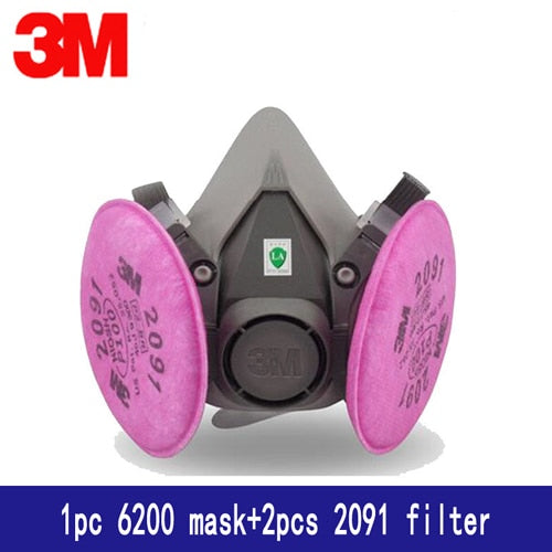 3M 6200 Series Half Face Respirator Mask