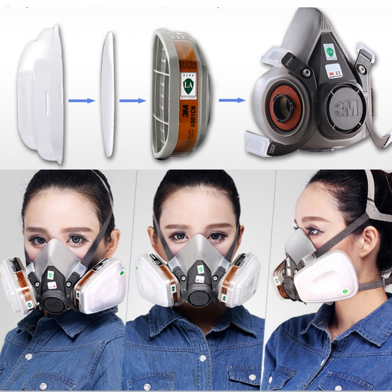 3M 6200 Series Half Face Respirator Mask