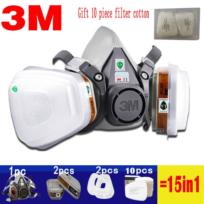 3M 6200 Series Half Face Respirator Mask